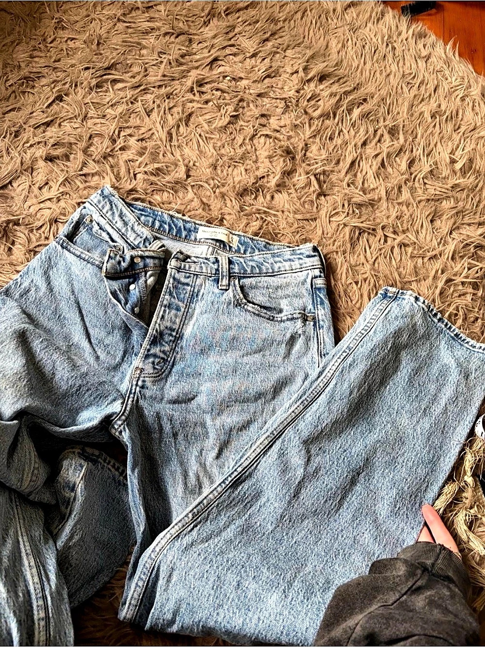 Abercrombie & Fitch The Dad High Rise Jean Jeans Blue Waist 27 Size 4
